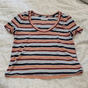 Striped V-Neck T-Shirt